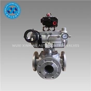 Pneumatic Stainless Steel 3 Way Ball Valve