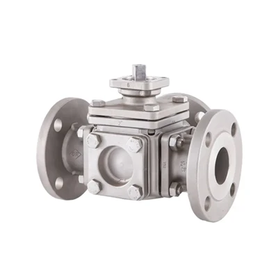 3 Way Ball Valve With 180 Degree Turn Pneumatic Actuator