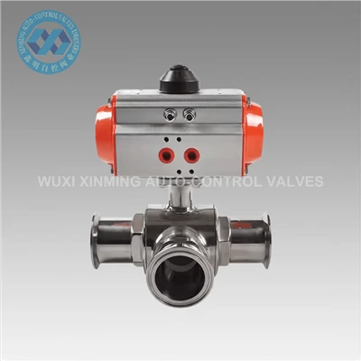 High Quality Pneumatic Three Way Ball Valve