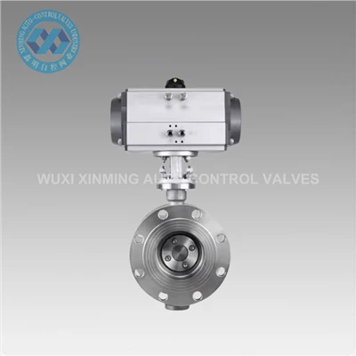 Stainless Steel High Temperature Explosion-proof Pneumatic Hard Seal Flanged Butterfly Valve
