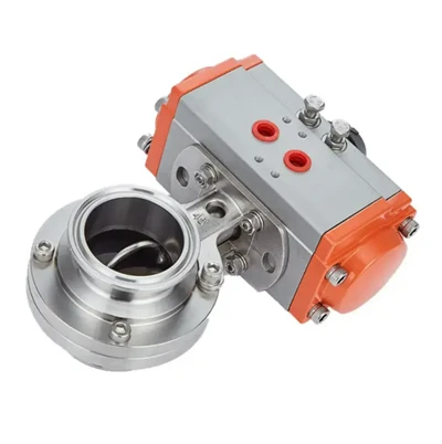 Wafer Hygienic Grade Actuator Pneumatic Butterfly Valve